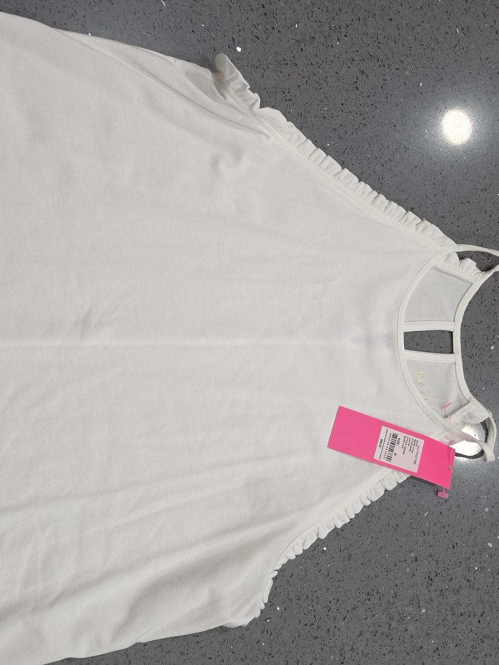 Lilly Pulitzer White Ruffle Trim Camisole